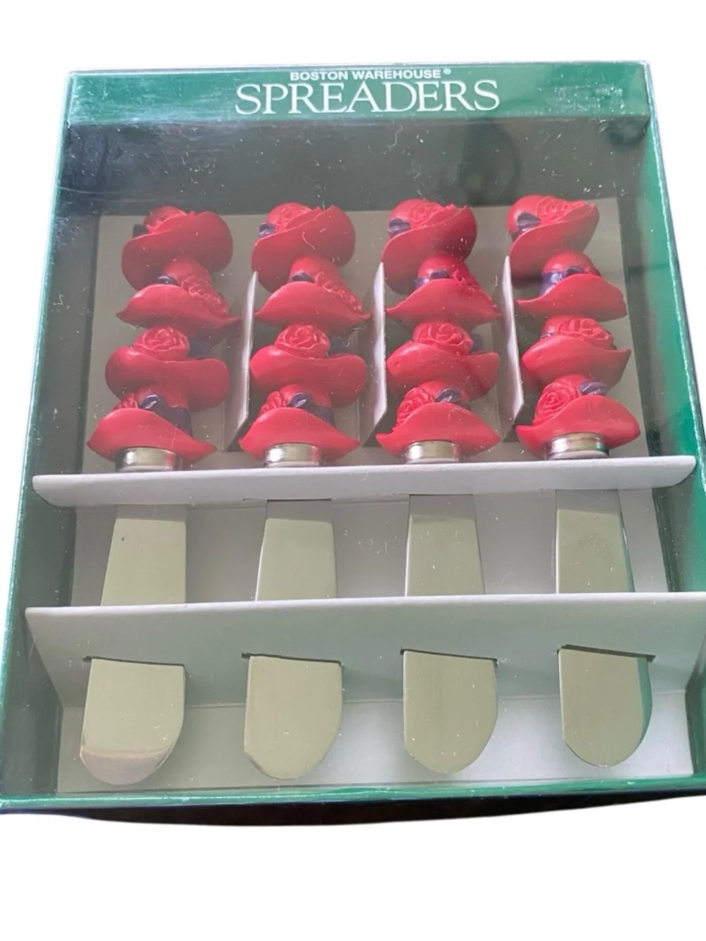 Red Hat Society Ladies Boston Warehouse Spreaders Vintage 1999 Appetizers NEW